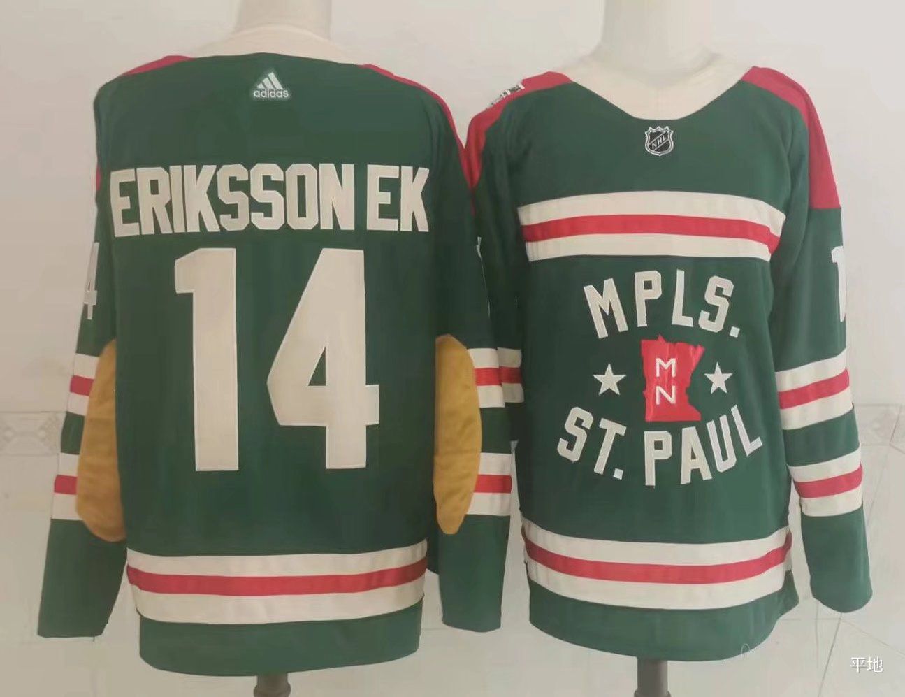 Cheap Men Minnesota Wild 14 Erikssonek Green Classic Edition 2022 Adidas NHL Jersey